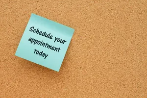 schedule your appointment sticky note